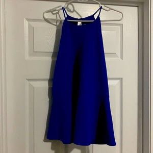 Rich Blue Peplum Tank Blouse